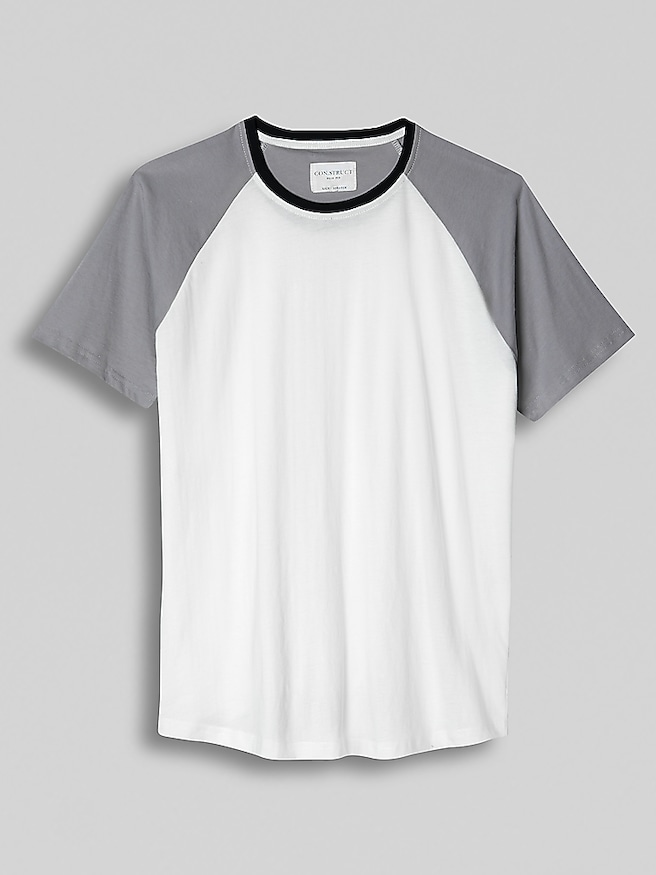 Con.Struct Men's Slim Fit Crewneck Tee , White