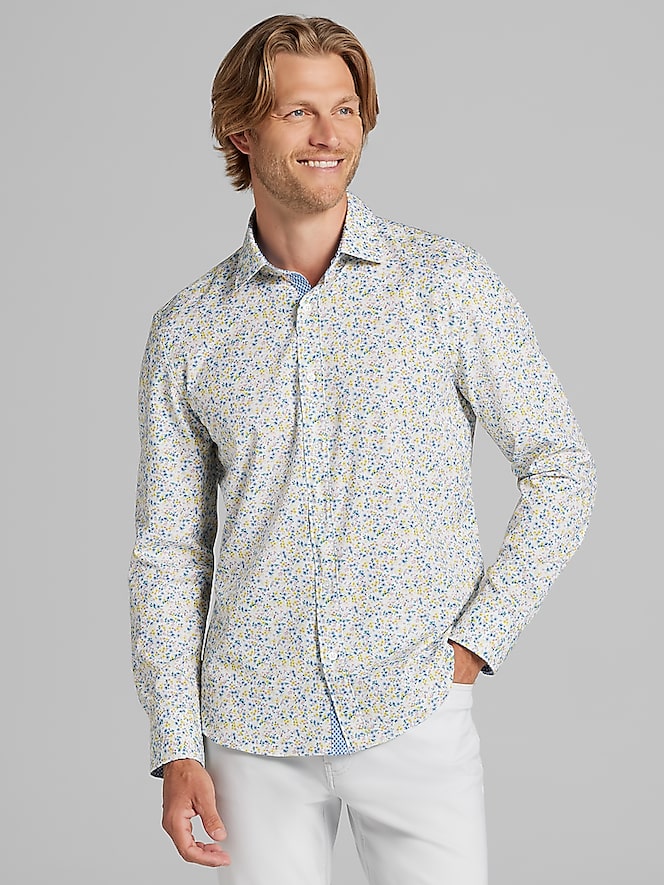 Con.Struct Slim Fit Performance 4-Way Stretch Button Up Shirt