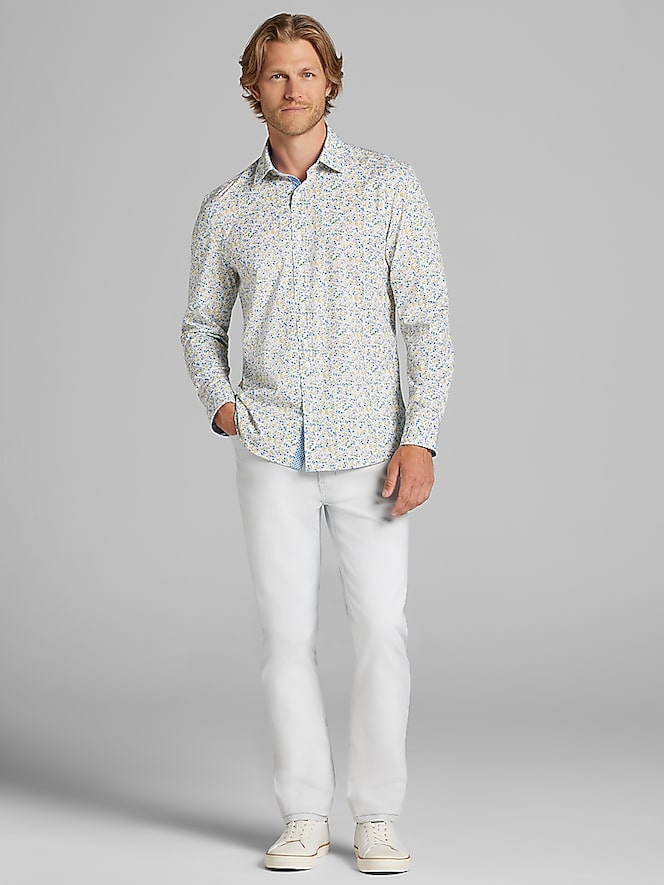 Con.Struct Slim Fit Performance 4-Way Stretch Button Up Shirt