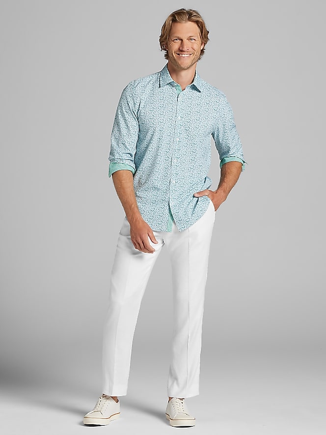 Con.Struct Slim Fit Performance 4-Way Stretch Button Up Shirt