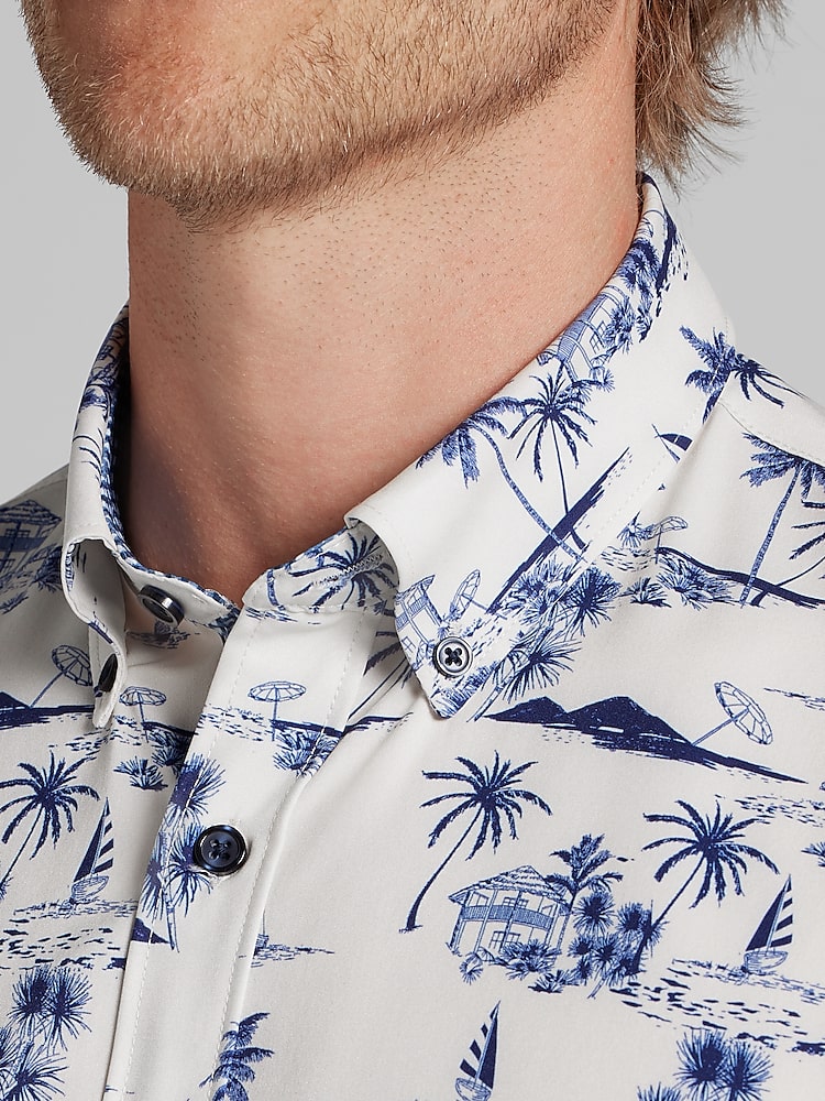 Con.Struct Slim Fit Performance 4-Way Stretch Button Up