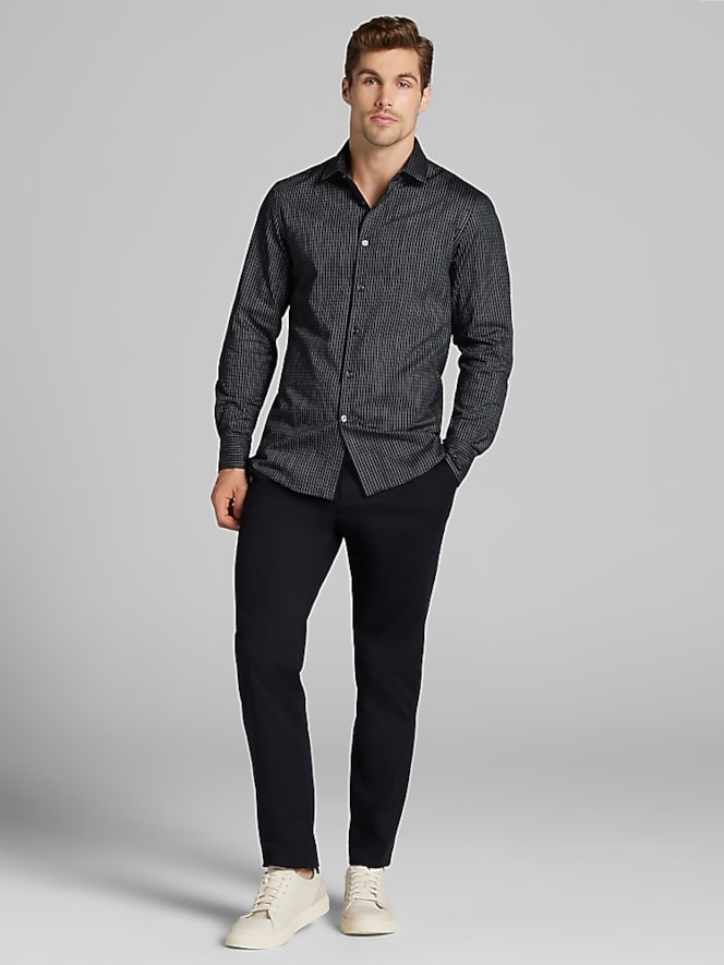 Awearness Kenneth Cole CHILLFLEX Slim Fit Slim Stripe Button Up Shirt