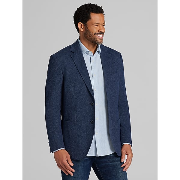 Joseph Abboud Men's Modern Fit Pique Knit Blazer Navy TMW6BZ440001