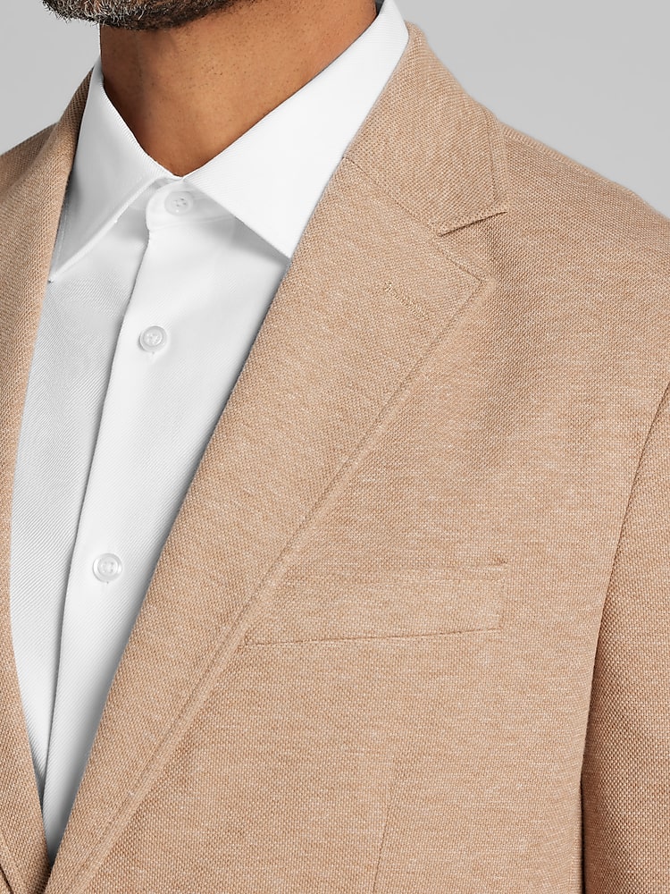 Joseph Abboud Modern Fit Pique Knit Blazer, Cartouche - Tan - Big