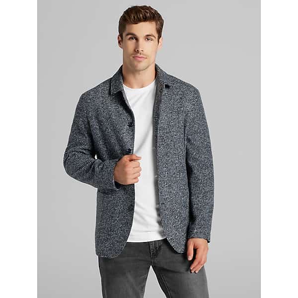 Joseph Abboud Men's Modern Fit Check Hybrid Jacket Blue - Size: XLT TMW6BZ750626