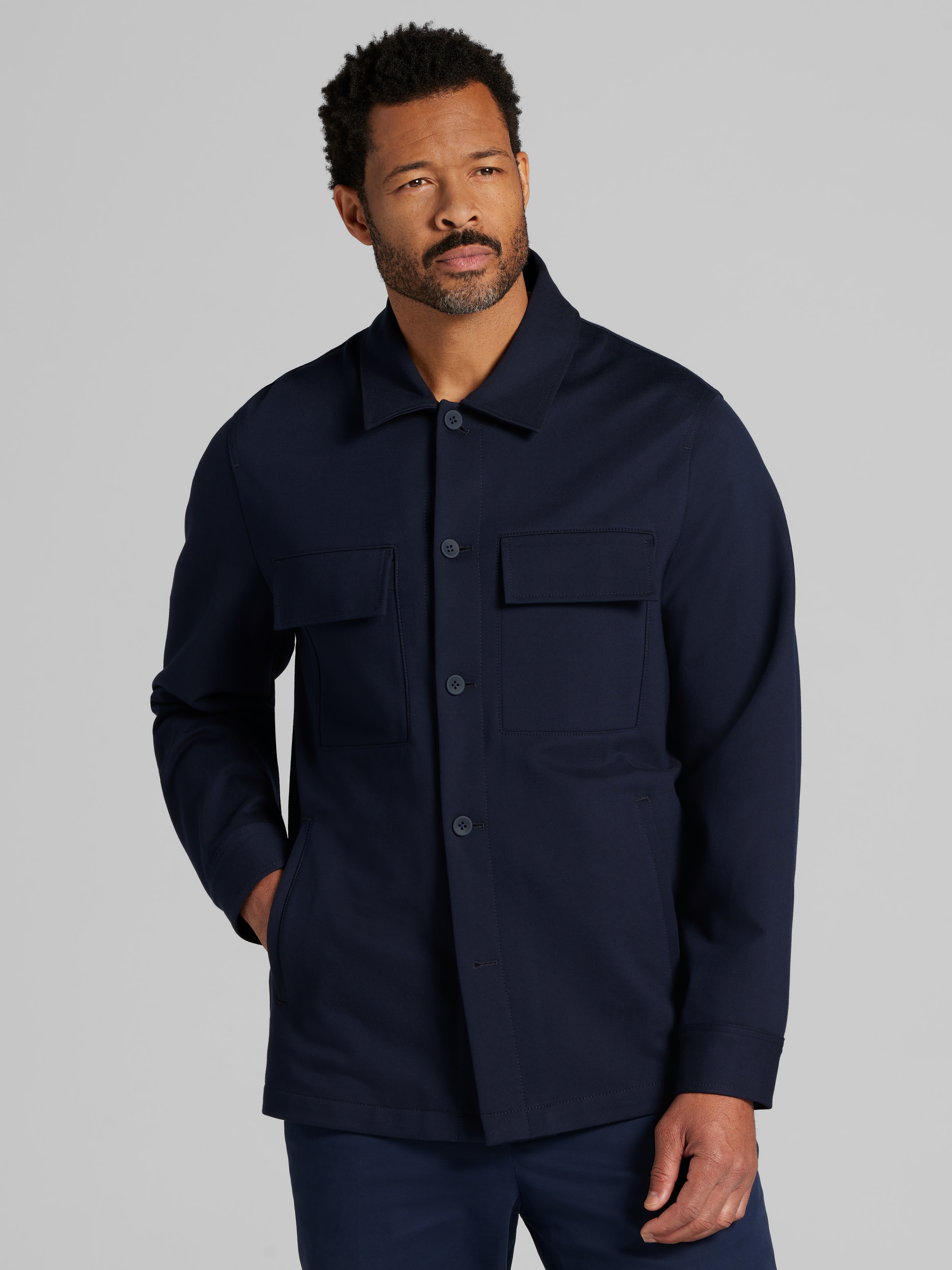 Stretch Shirt Jacket