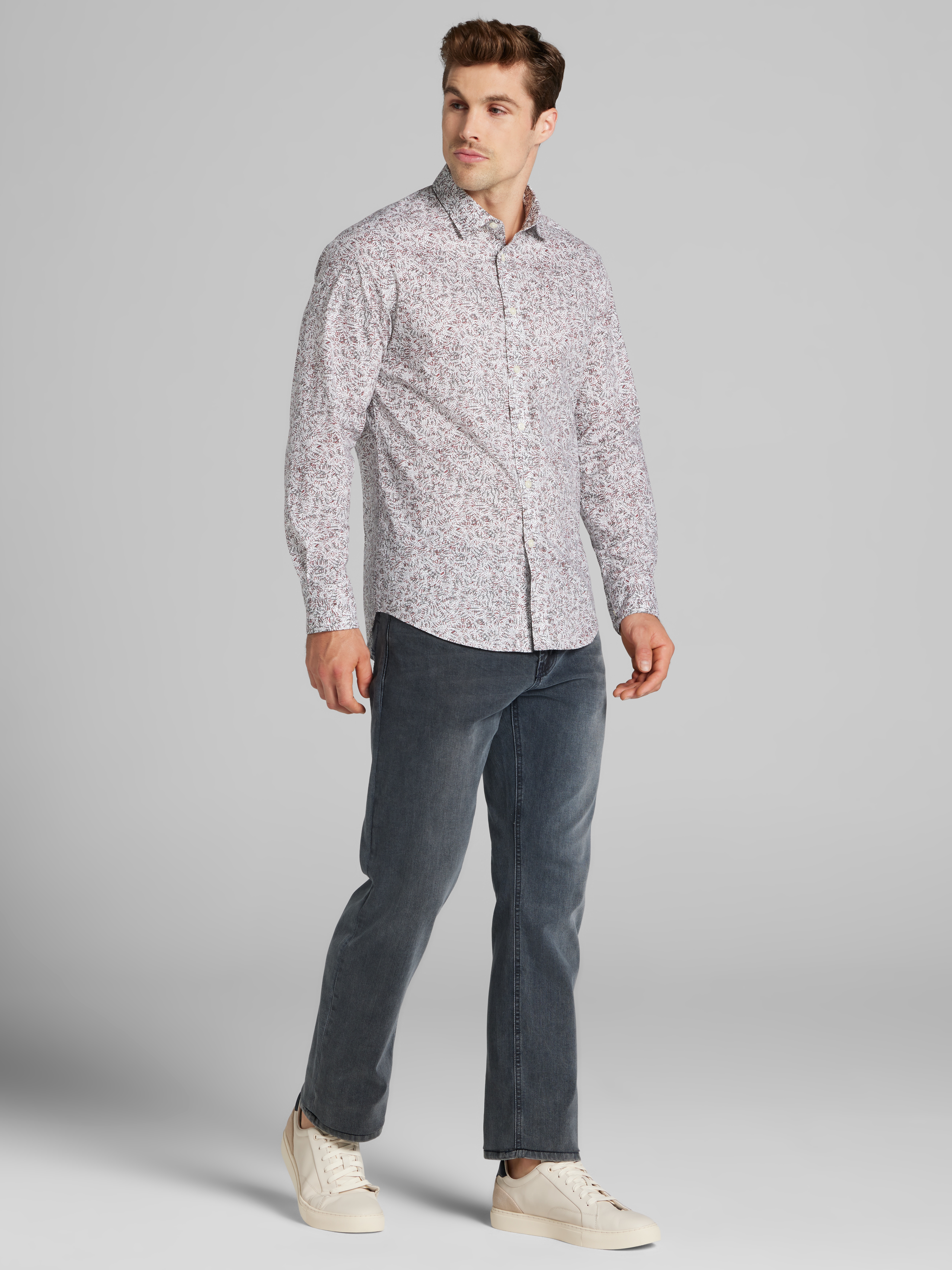 CHILLFLEX Slim Fit Abstract Button Up Shirt