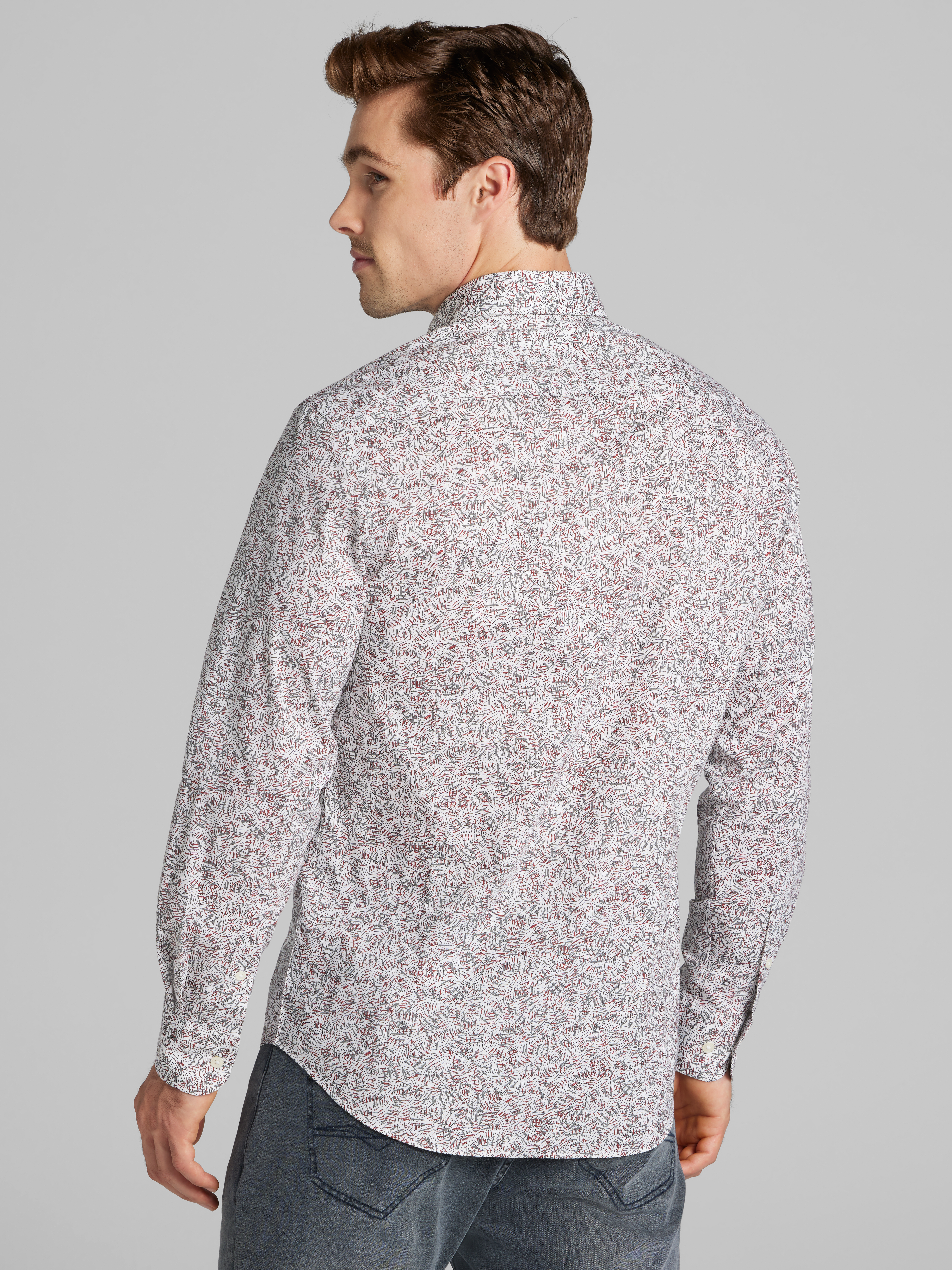 CHILLFLEX Slim Fit Abstract Button Up Shirt