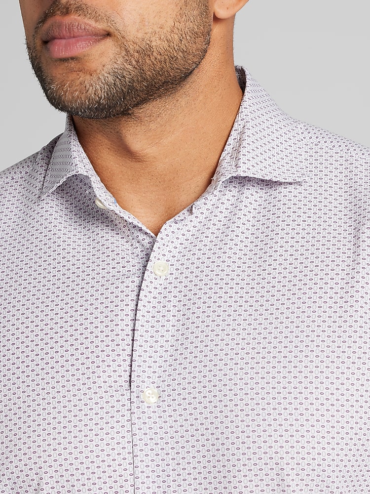 Awearness Kenneth Cole CHILLFLEX Modern Fit 4-Way Stretch Button-Up Shirt in White  Mens XL Dress Shirt for Work and Weekend
