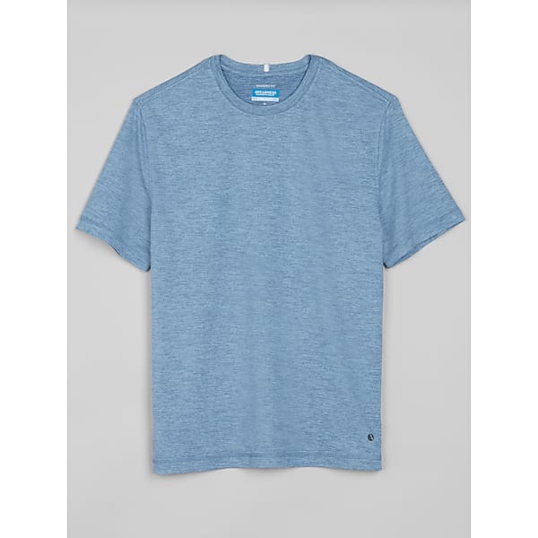Awearness Kenneth Cole Men's CHILLFLEX Modern Fit Performance Crewneck Tee Med Blue - Size: Small