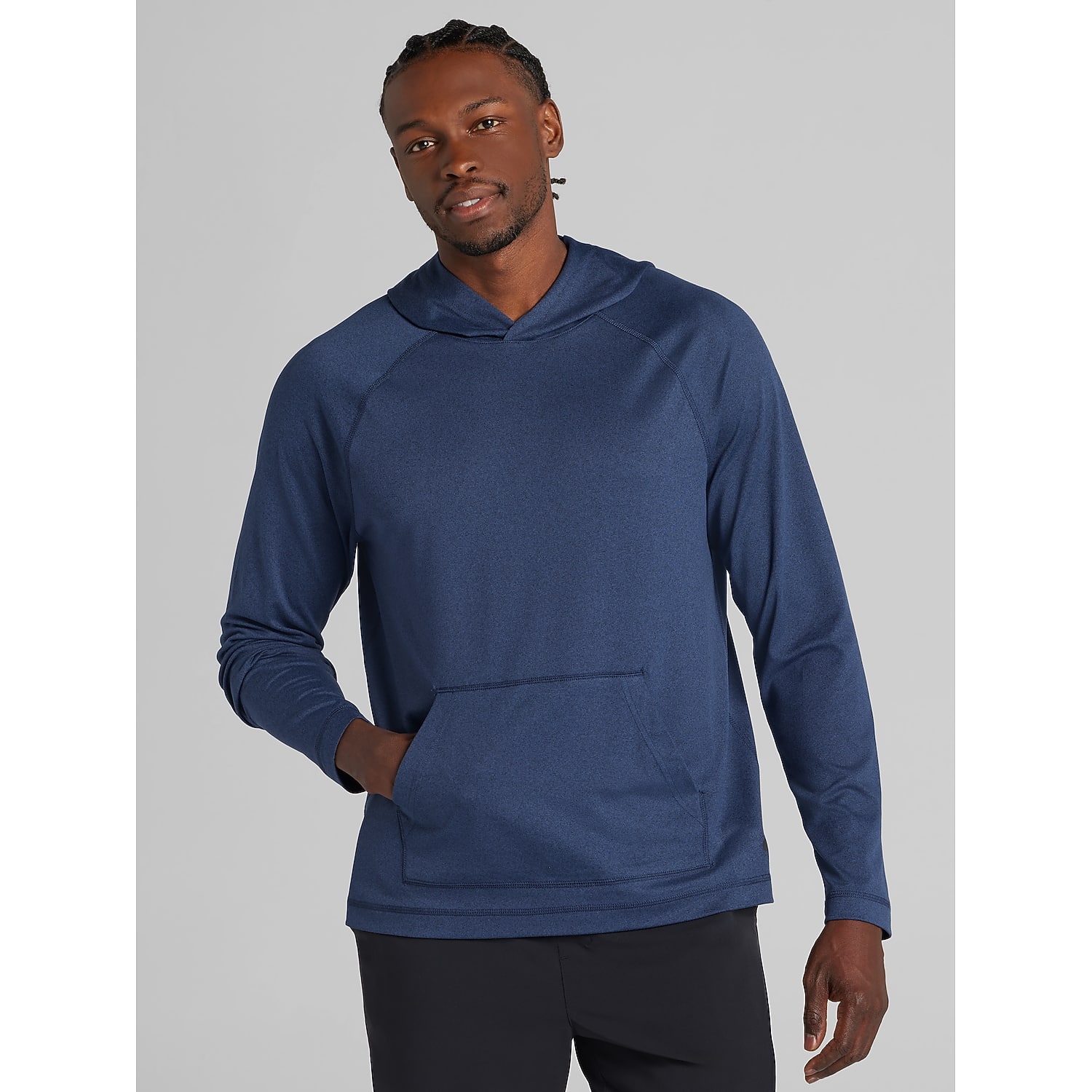 Awearness Kenneth Cole CHILLFLEX Performance Hoodie for Men in Navy Blue – Modern Fit Pullover Sweatshirt, Size Small