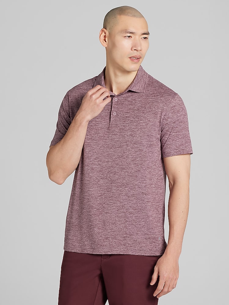 Awearness Kenneth Cole CHILLFLEX Modern Fit Performance Polo, Wine