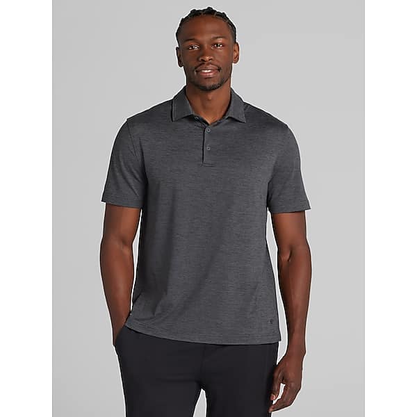 Awearness Kenneth Cole Big & Tall Men's CHILLFLEX Modern Fit Polo Black/Iron Gate - Size: 4X TMW6CBF50817