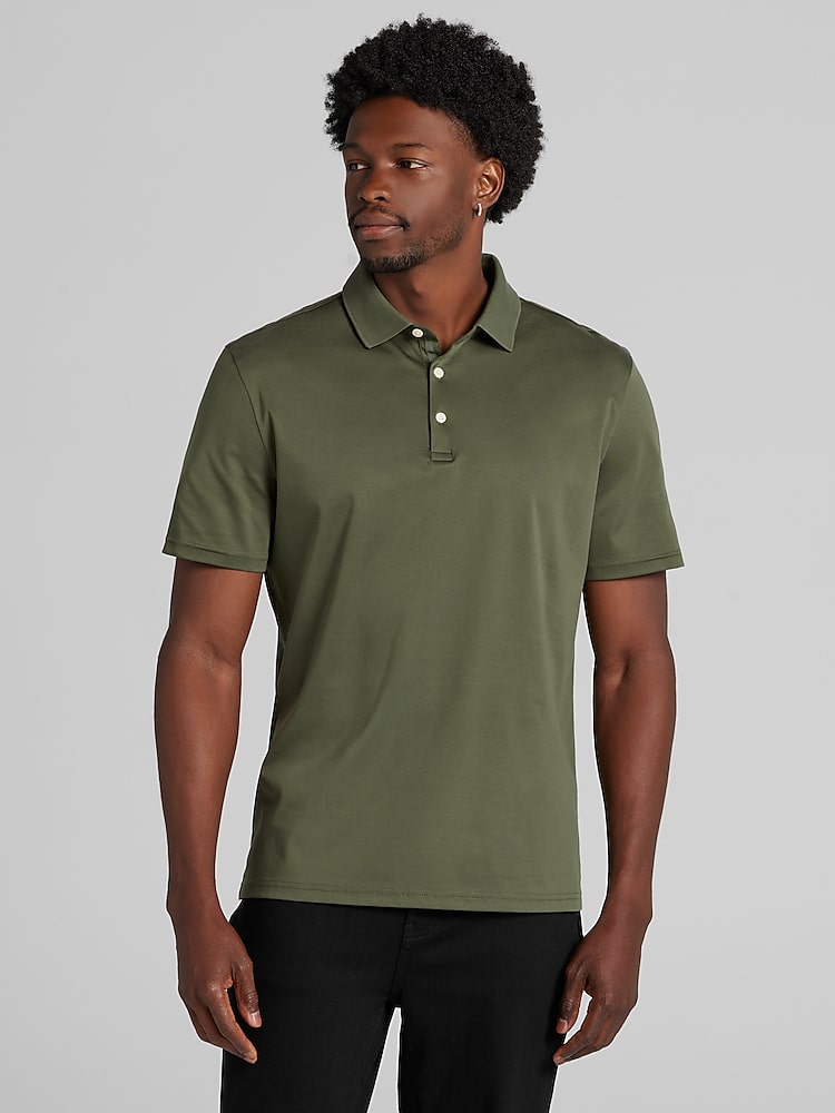 トップス Abu Garcia/CORDUROY POLO SHIRT OLIVE Men's Antibes Crochet Polo Shirt - Pistachio – Dandy Del Mar