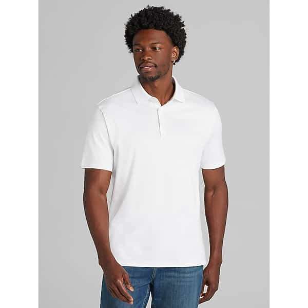 Joseph Abboud Men's Classic Fit Luxe Cotton Polo White - Size: 1X TMW6DB150110