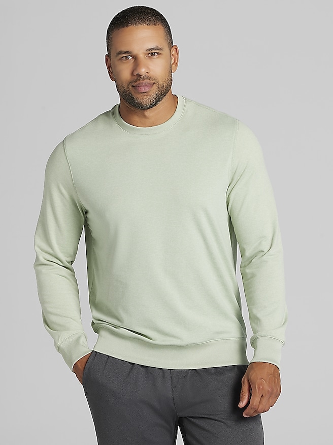 Awearness Kenneth Cole Men's CHILLFLEX Performance Crewneck Pullover , Lite Olive / Green