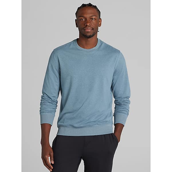 Awearness Kenneth Cole Men's CHILLFLEX Performance Crewneck Pullover Bluestone - Size: Medium TMW6EBR20093