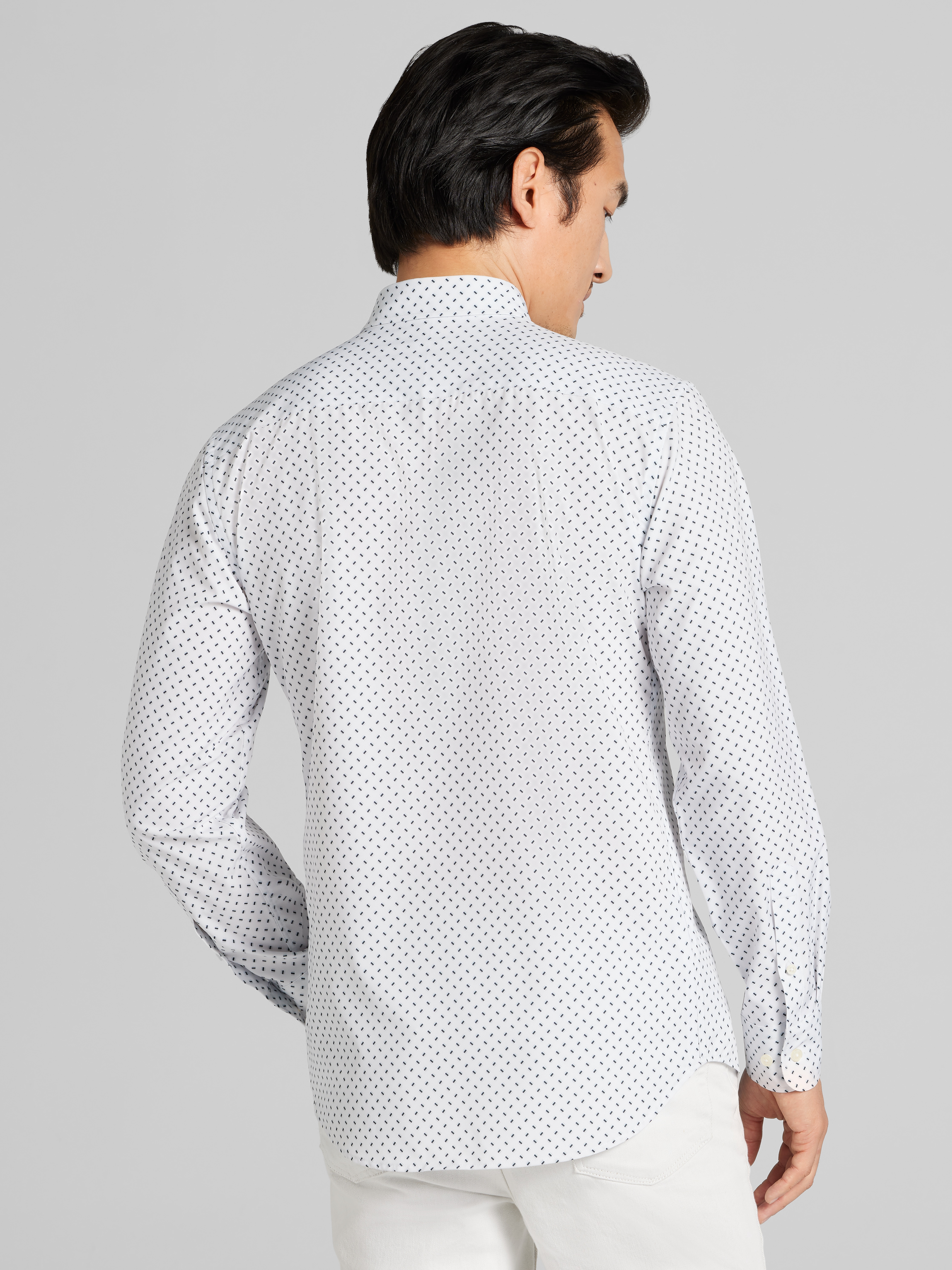 Slim Fit 4-Way Stretch Button Up Shirt