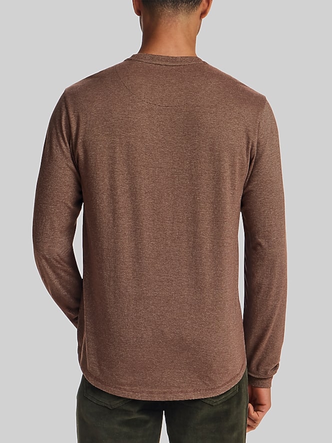 Weatherproof Vintage Micro-Stripe Jersey Crew Neck Pullover