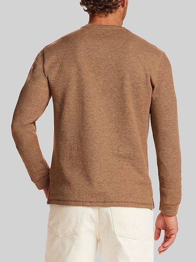 Weatherproof Vintage Variegated Micro-Stripe Waffle Henley