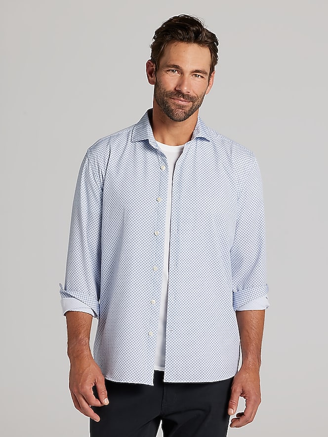 Awearness Kenneth Cole CHILLFLEX Modern Fit 4-Way Stretch Button Up Shirt