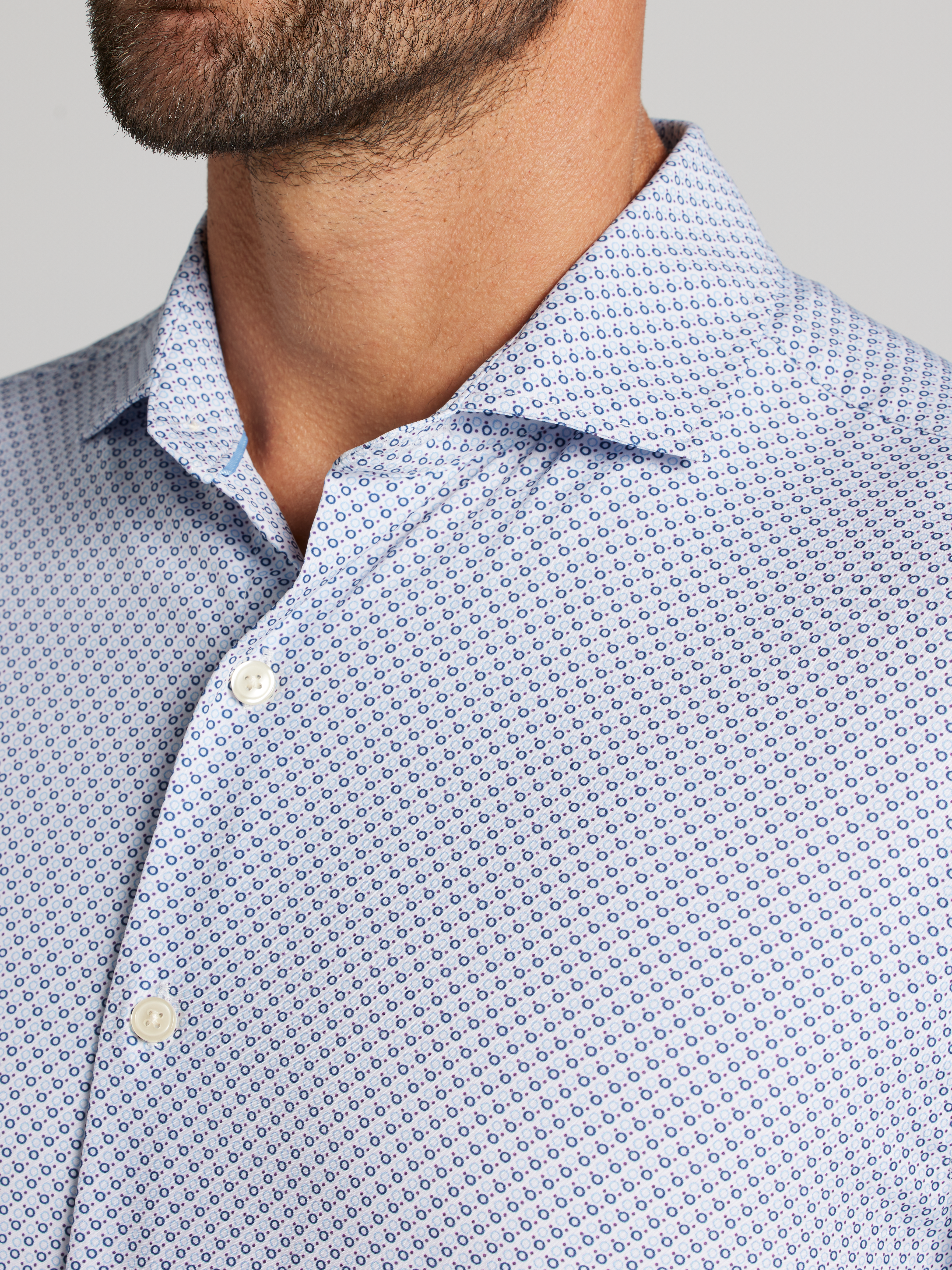 CHILLFLEX Modern Fit 4-Way Stretch Button Up Shirt