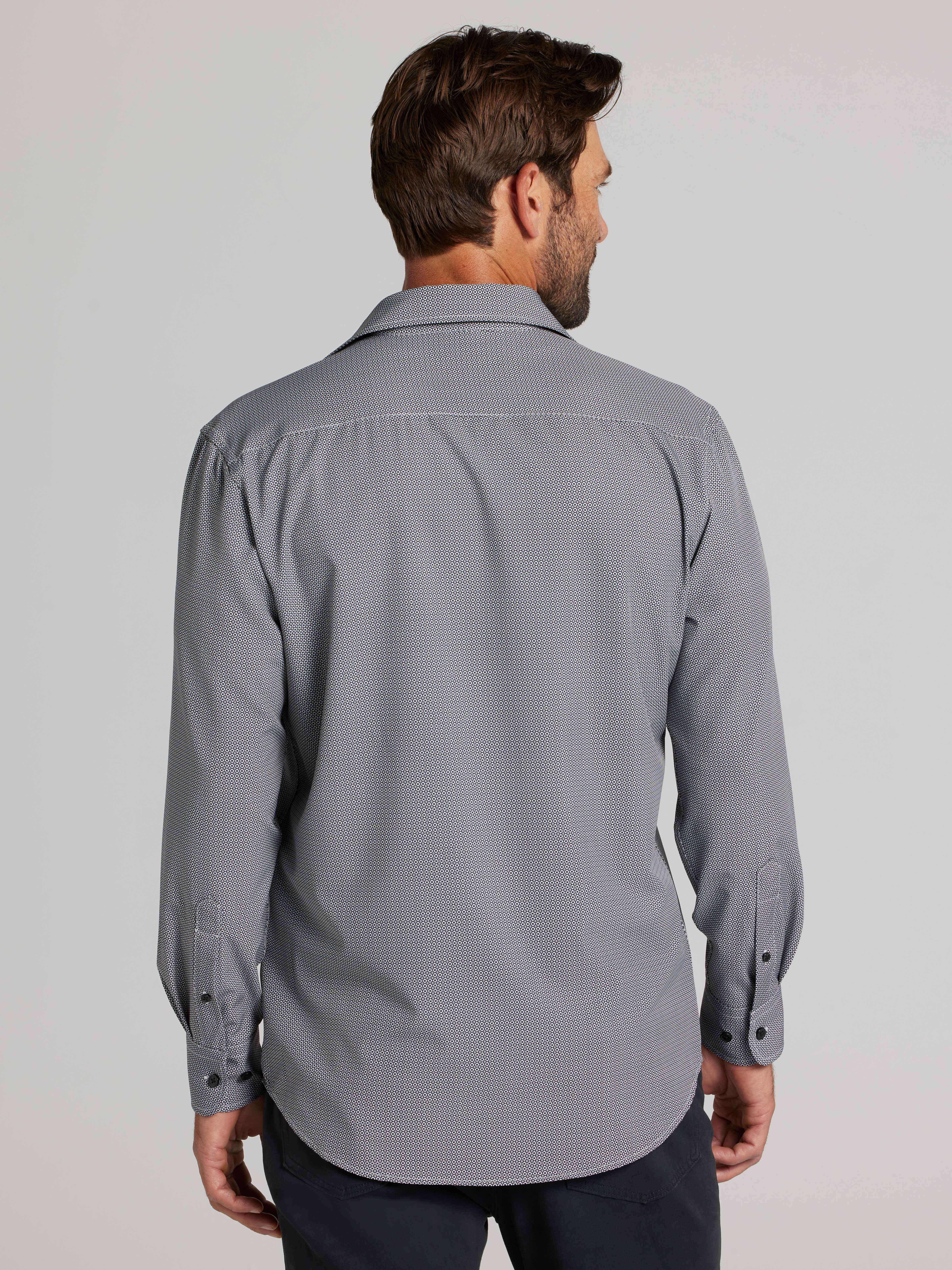 Modern Fit 4-Way Stretch Button Up Shirt