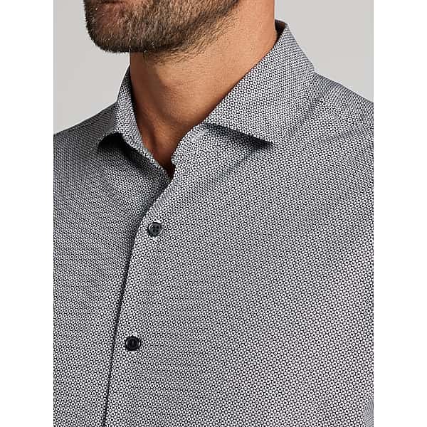 Awearness Kenneth Cole Big & Tall Men's Modern Fit 4-Way Stretch Button Up Shirt Black - Size: 3X TMW6FB750302