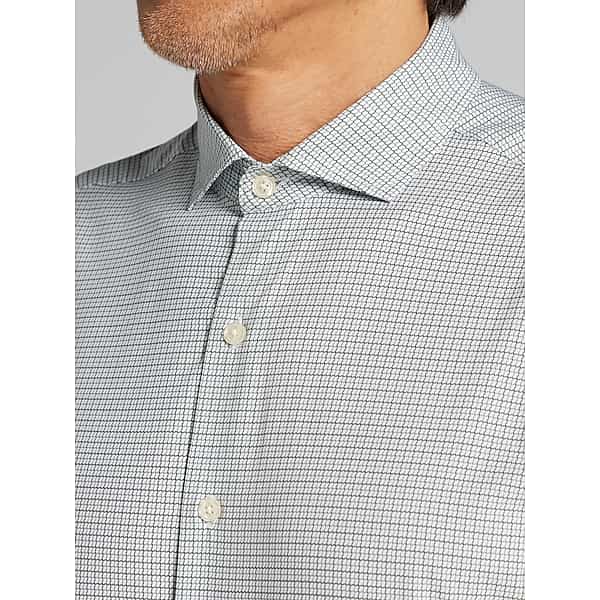 Awearness Kenneth Cole Men's Modern Fit 4-Way Stretch Button Up Shirt White - Size: LT TMW6FB950510