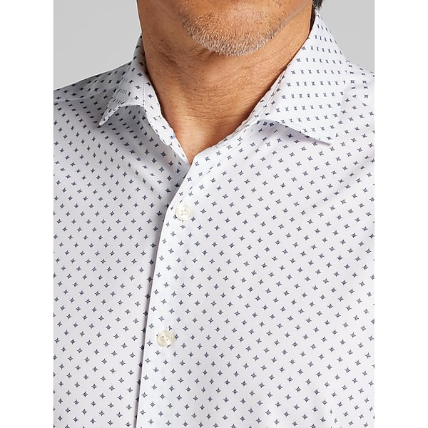 Awearness Kenneth Cole Big & Tall Men's Modern Fit 4-Way Stretch Button Up Shirt White - Size: 1X TMW6FBB50110