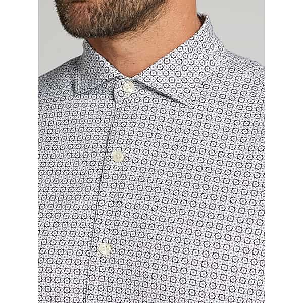 Awearness Kenneth Cole Big & Tall Men's CHILLFLEX Modern Fit 4-Way Stretch Button Up Shirt Grey - Size: XXL