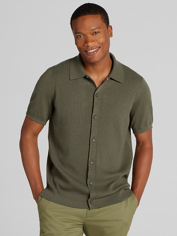 clover green dress shirt Women's Simple Clover Button Down Shirt main image 0