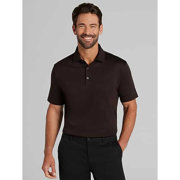 Joseph Abboud Big & Tall Men's Modern Fit Luxe Cotton Polo Mole - Size: 4X