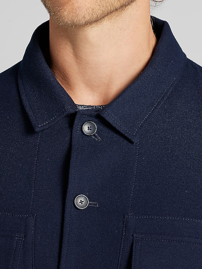 Joseph Abboud Modern Fit Tech Flannel Shirt Jacket