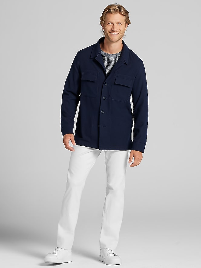Joseph Abboud Modern Fit Tech Flannel Shirt Jacket