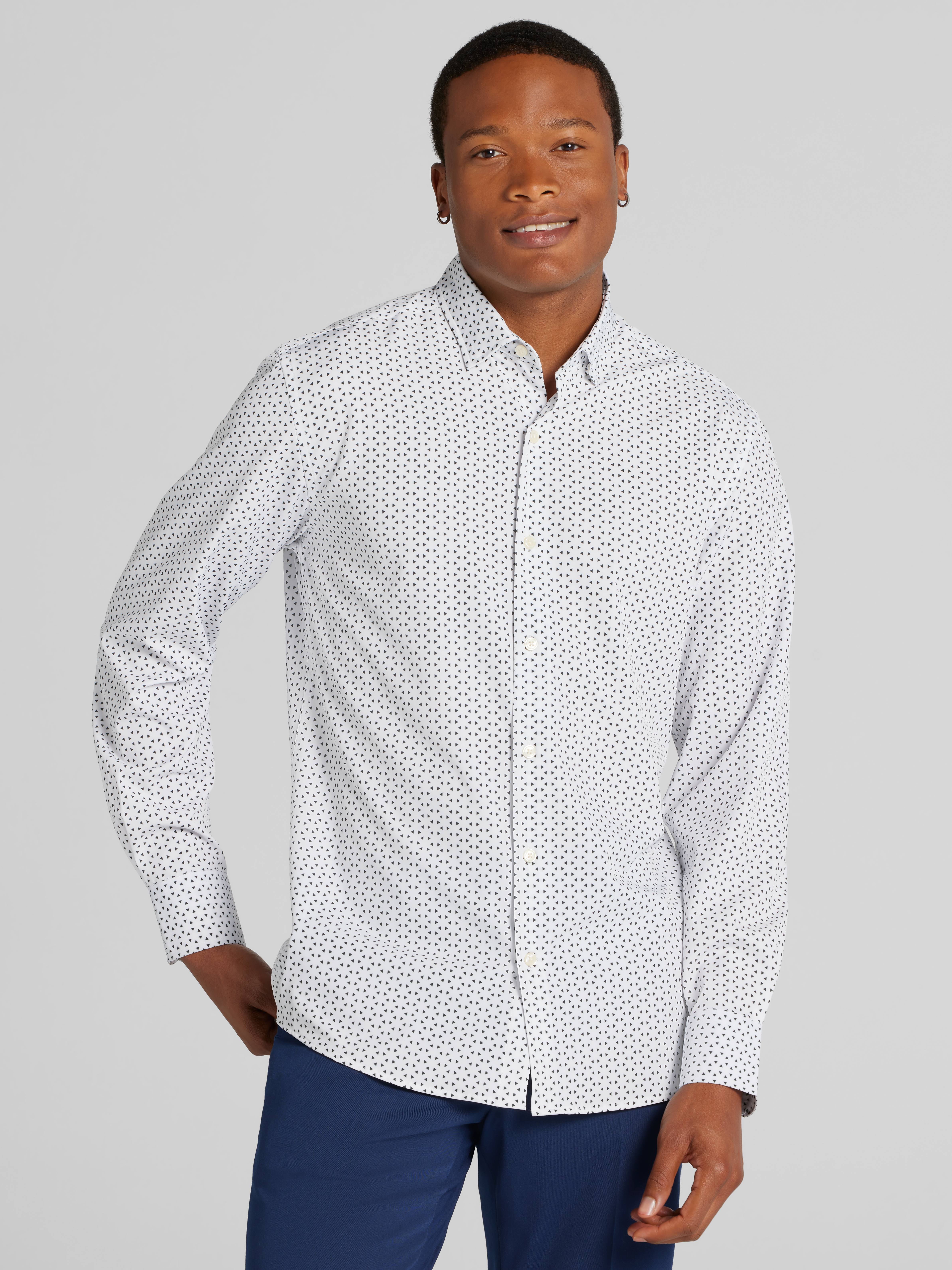 CHILLFLEX Slim Fit 4-Way Stretch Button Up Shirt