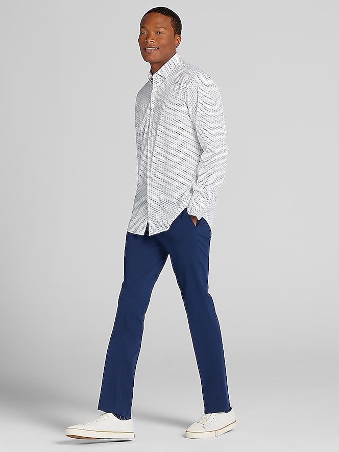 Awearness Kenneth Cole CHILLFLEX Slim Fit 4-way Stretch Button Up Shirt