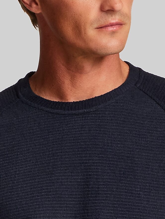 Weatherproof Vintage Horizontal Ribbed Raglan Crewneck Sweater