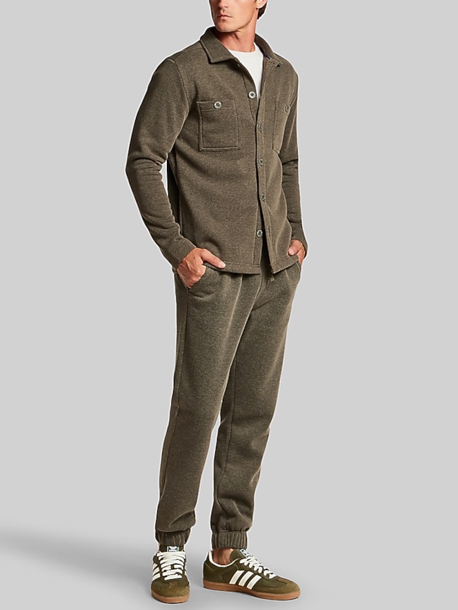Weatherproof Vintage Regular Fit Pebble Fleece Shirt Jacket, Forest Night - Image 3 of 4