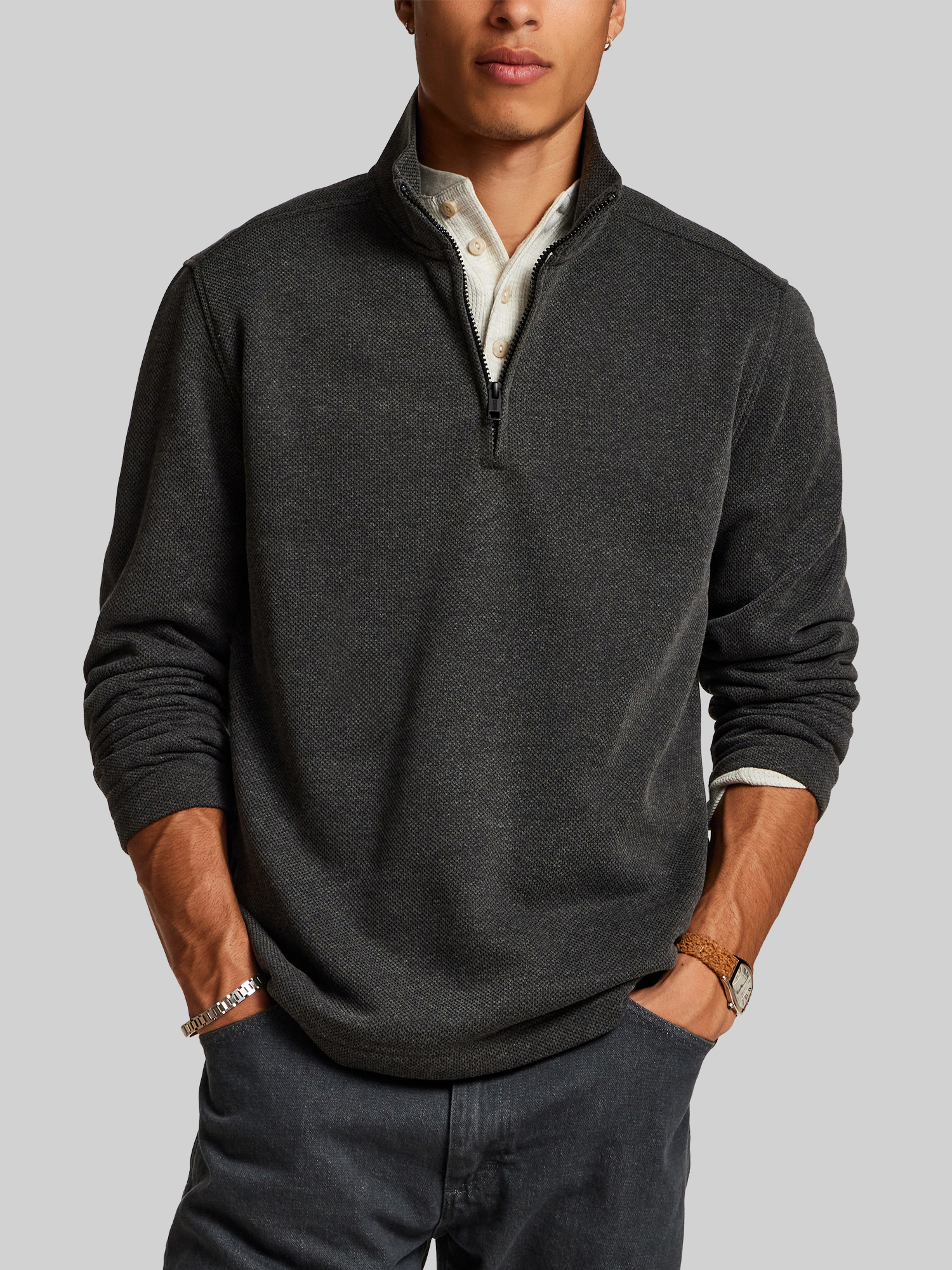 Pebble Fleece Quarter-Zip Pullover