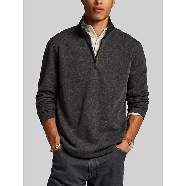 Weatherproof Vintage Men's Pebble Fleece Quarter-Zip Pullover Black Beauty - Size: XL