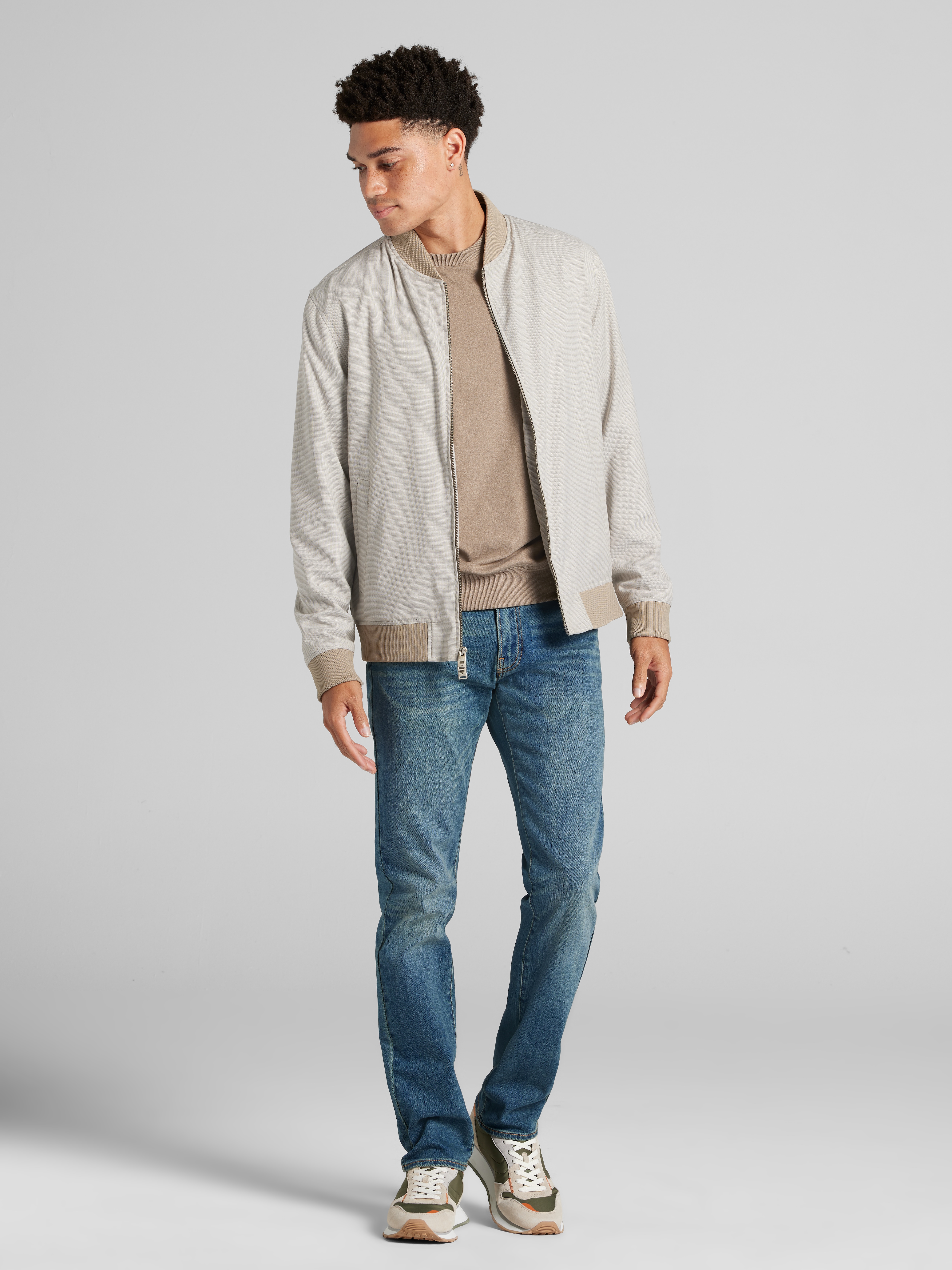 Melange Bomber Jacket