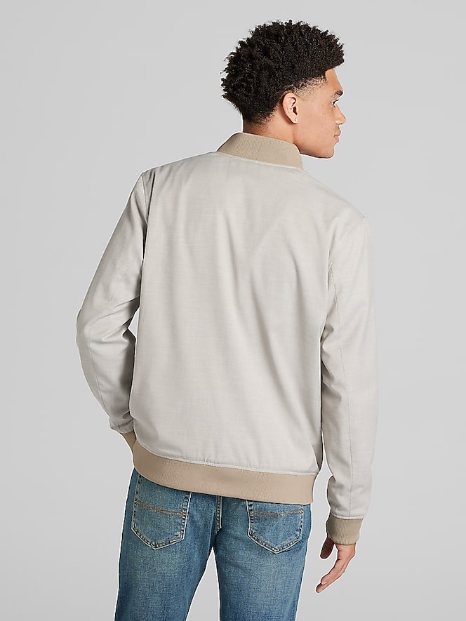 Awearness Kenneth Cole Slim Fit Melange Bomber Jacket