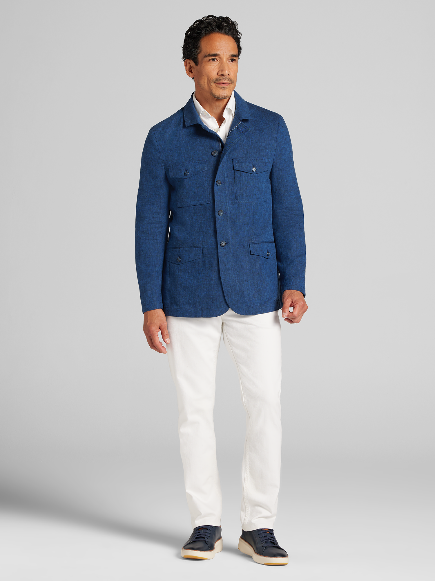 Modern Fit LIghtweight Shirt Jacket
