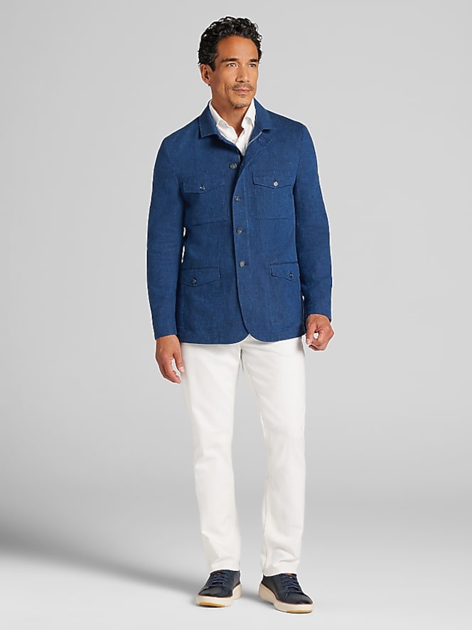 Joseph Abboud Lightweight Linen Shirt Jacket