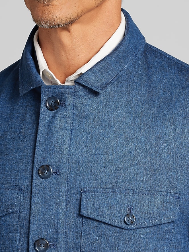 Joseph Abboud Lightweight Linen Shirt Jacket