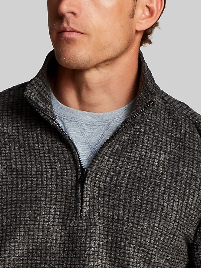 Weatherproof Vintage Regular Fit Terry Grid Fleece Quarter-Zip Fleece