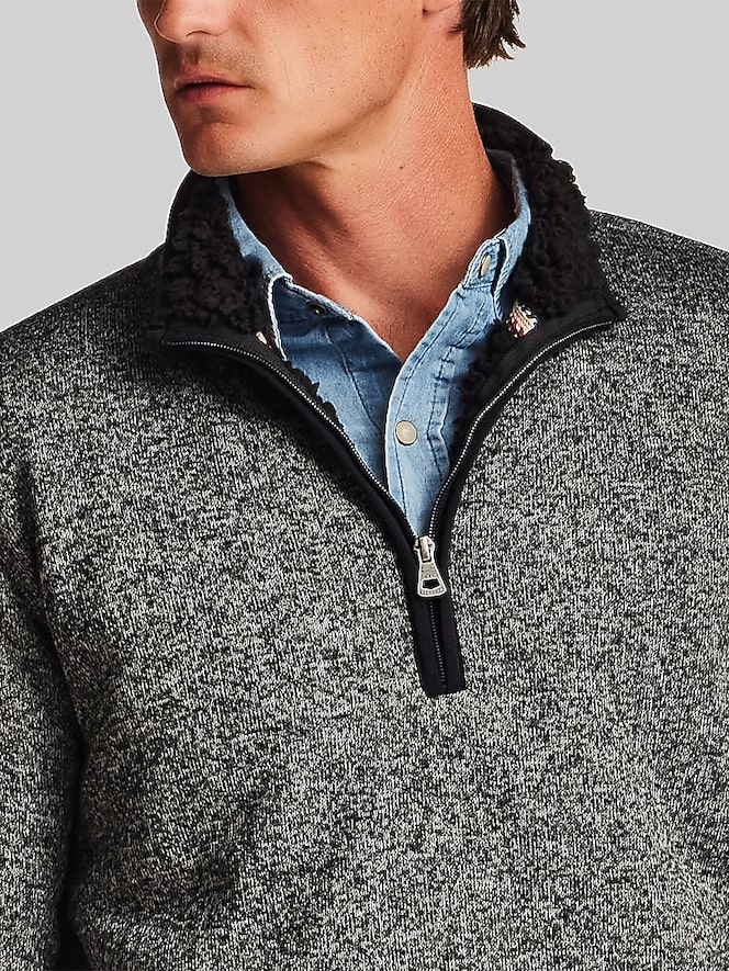 Weatherproof Vintage Regular Fit Sherpa Lined Quarter-Zip Sweater Fleece