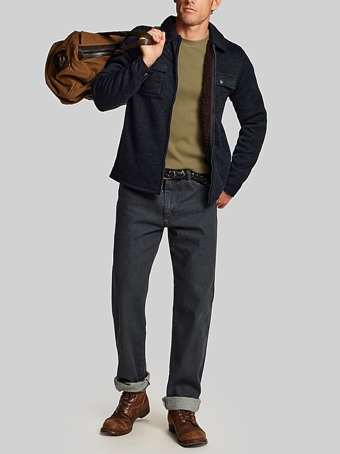 Weatherproof Vintage Faux Sherpa-Lined Sweaterfleece Shirt Jacket