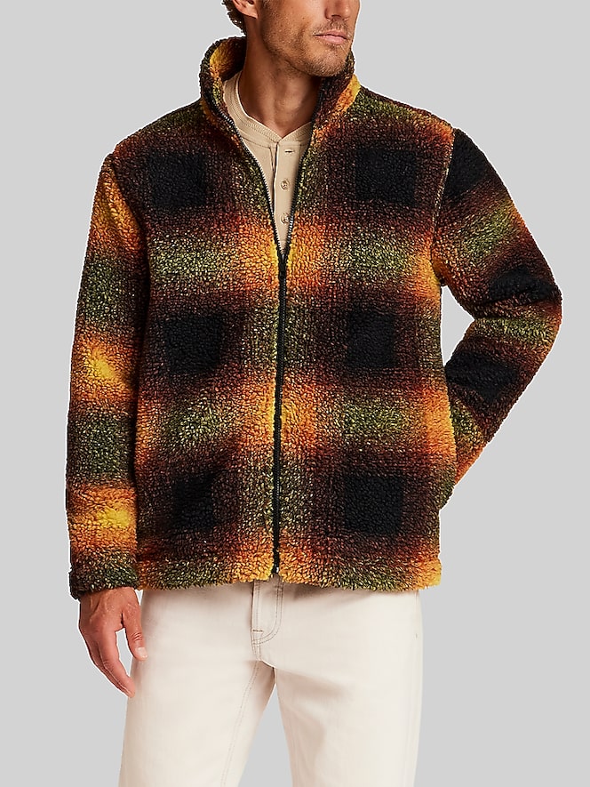 Weatherproof Vintage Regular Fit Printed Berber Fleece Full-Zip Jacket
